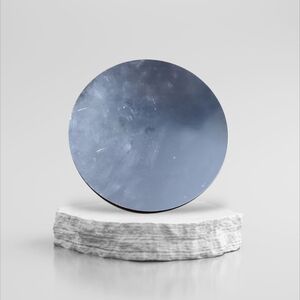 Round Silver Decorative Mirror Turntable Battery Operated